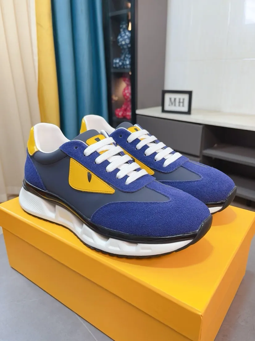 Men's shoes 💰440🌹🌹[fendi] Fendi classic and comfortable men, this complex sneaker is made of soft calfskin➕genuine leather lining➕original ultra-light rubber material with rough outsole. This unique light style is suitable for the casual and refined sensibility of this season. It is comfortable and natural on the feet. It is an everyday style for casual travel in autumn and winter! 38/44